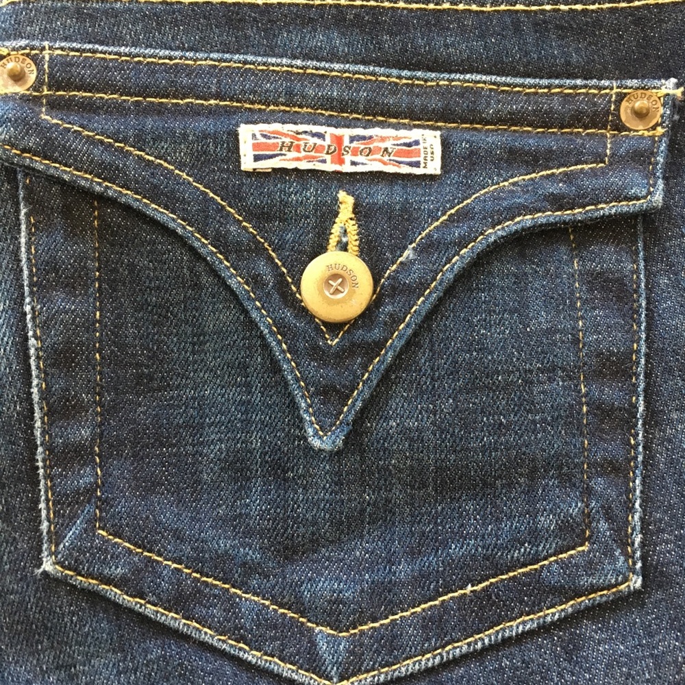 Hudson Signature Button Flap Stretch Bootcut Jeans